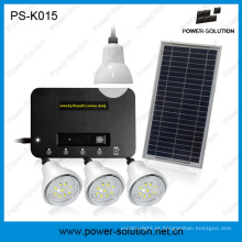 Sistema de Painel Solar portátil 8W com 4 lâmpadas para áreas fora da grade